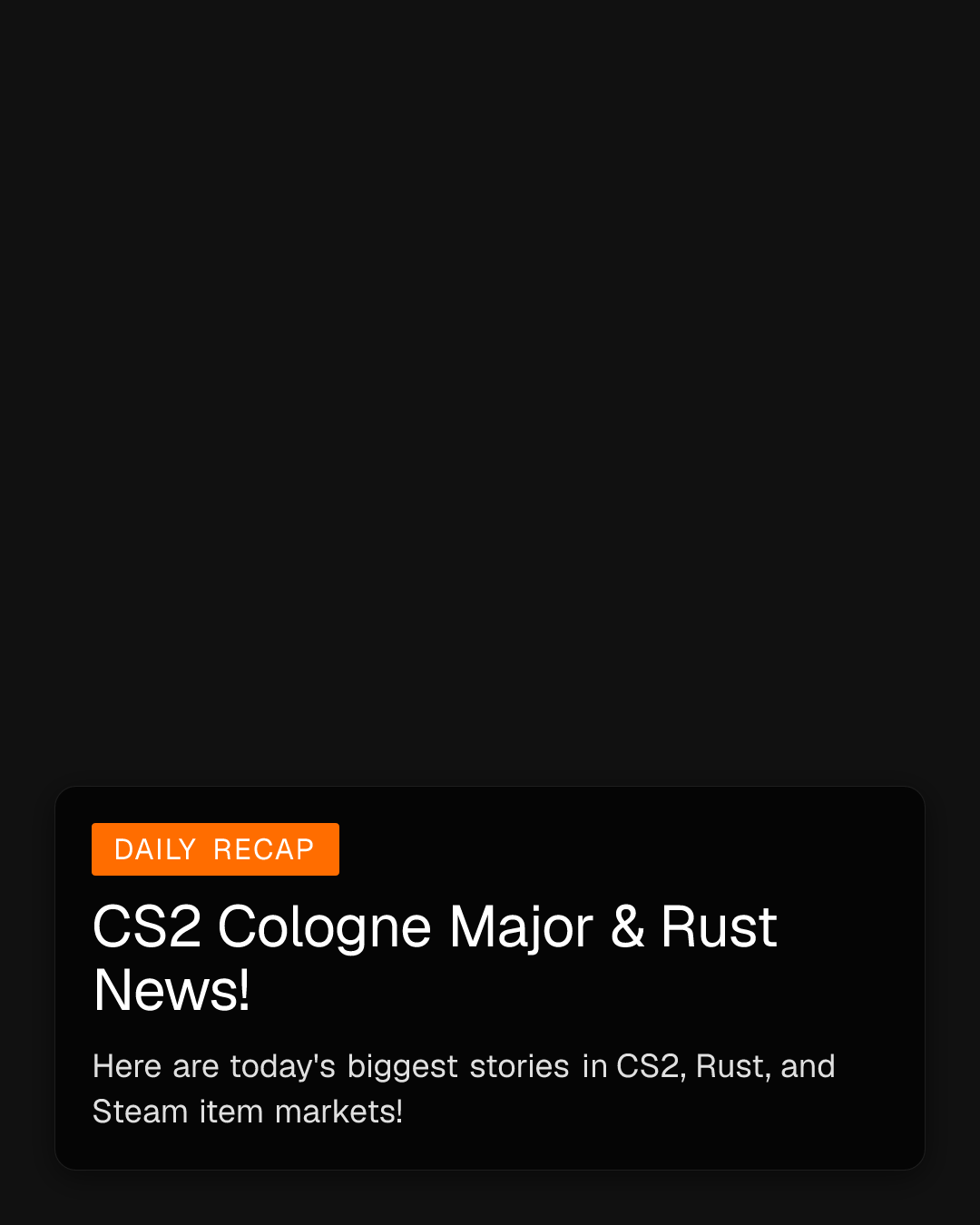 CS2 Cologne Major & Rust News! (1/6)